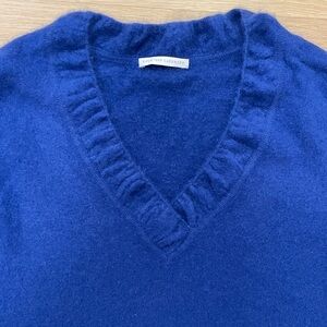 Cashmere V-Neck Royal Blue Sweater